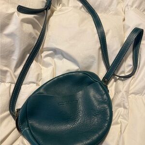 Portland Leather Green Crossbody Bag